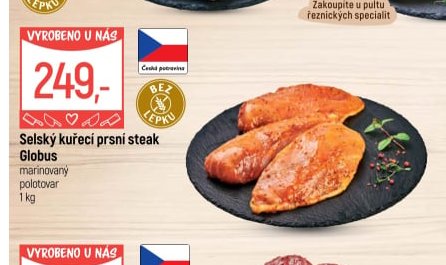 Selský kuřecí prsní steak Globus