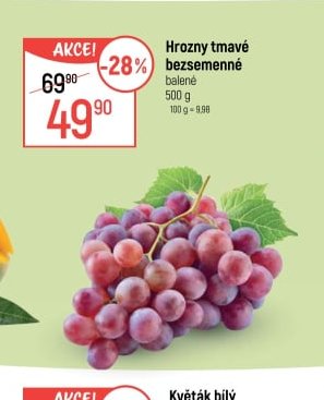 Hrozny tmavé bezsemenné