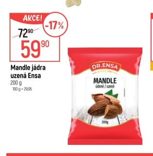 Mandle jádra uzená Ensa