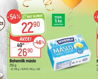 Bohemilka máslo