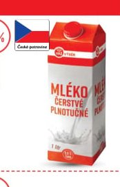 Váš výběr Mléko čerstvé plnotučné 3,5%
