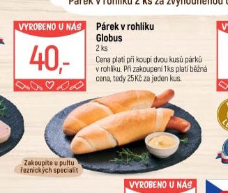 Párek v rohlíku Globus