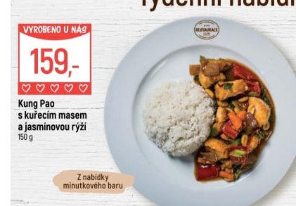 Kung Pao s kuřecím masem a jasmínovou rýží