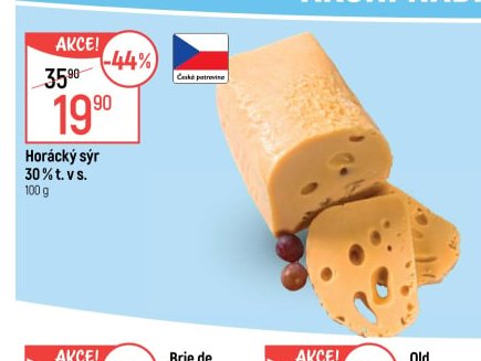 Horácký sýr 30% t. v s.