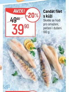 Candát filet s kůží