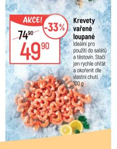Krevety vařené loupané