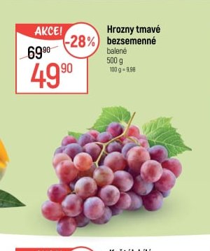Hrozny tmavé bezsemenné