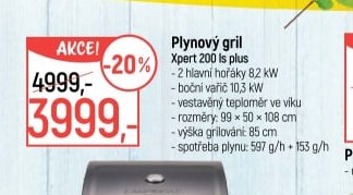 Plynový gril Xpert 200 ls plus