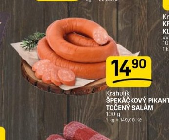 Krahulík ŠPEKÁČKOVÝ PIKANTNÍ TOČENÝ SALÁM