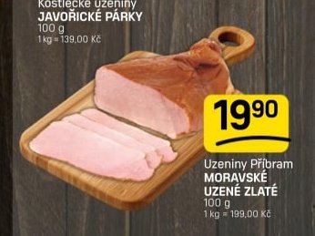 Uzeniny Příbram MORAVSKÉ UZENÉ ZLATÉ