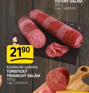 Kostlecké uzeniny TURISTICKÝ TRVANLIVÝ SALÁM