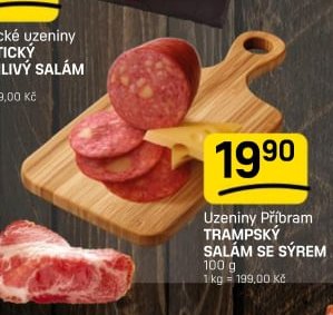 Uzeniny Příbram TRAMPSKÝ SALÁM SE SÝREM