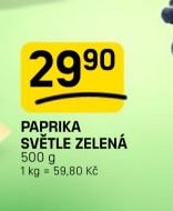Paprika světle zelená 500 g