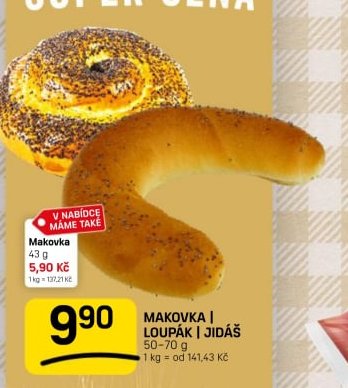 Makovka | Loupák | Jidáš 50–70 g