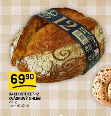 Bakerstreet 12 kváskový chléb 750 g