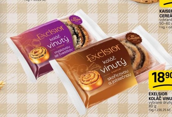 Excelsior koláč vinutý 80 g