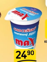 CHOCEŇSKÝ SMETANOVÝ JOGURT MAX BÍLÝ