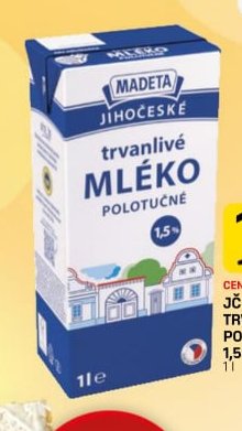 JČ MLÉKO TRVANLIVÉ POLOTUČNÉ