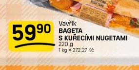 Vavřík BAGETA S KUŘECÍMI NUGETAMI
