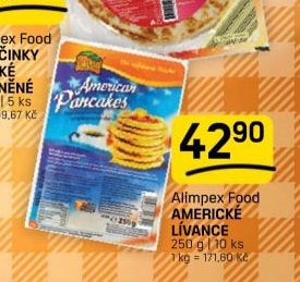 Alimpex Food AMERICKÉ LÍVANCE