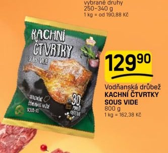 Vodňanská drůbež KACHNÍ ČTVRTKY SOUS VIDE