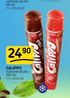 Calippo, vybrané druhy