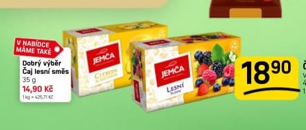 Čaj Jemča, vybrané druhy