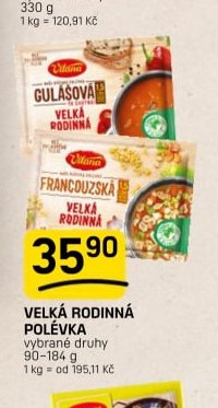 VELKÁ RODINNÁ POLÉVKA vybrané druhy