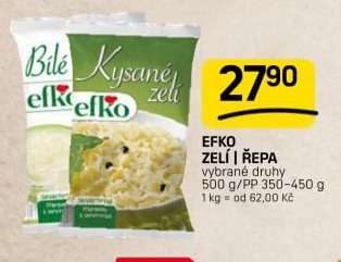 EFKO ZELÍ | ŘEPA vybrané druhy