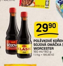 POLÉVKOVÉ KOŘENÍ | SOJOVÁ OMÁČKA | WORCESTER