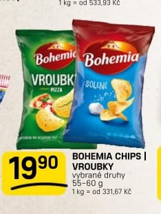 BOHEMIA CHIPS | VROUBKY vybrané druhy