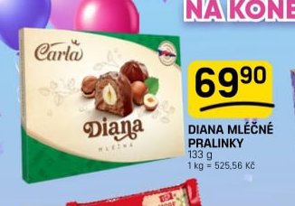 Carla Diana mléčné pralinky 133 g
