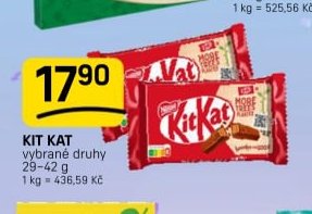 Kit Kat vybrané druhy 29-42 g