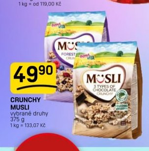 Crunchy Musli vybrané druhy 375 g