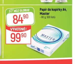 Papír do kopírky A4, Master
