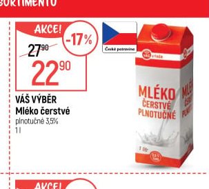 Váš výběr Mléko čerstvé