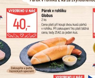 Párek v rohlíku Globus