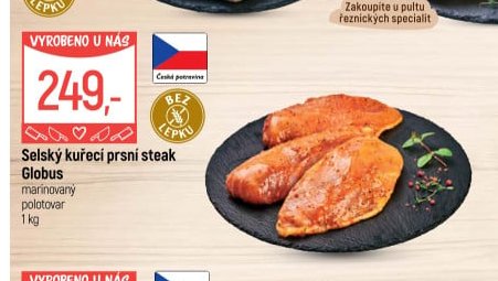 Selský kuřecí prsní steak Globus