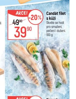 Candát filet s kůží