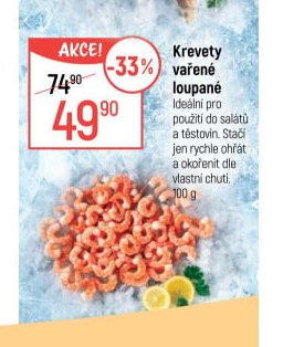 Krevety vařené loupané