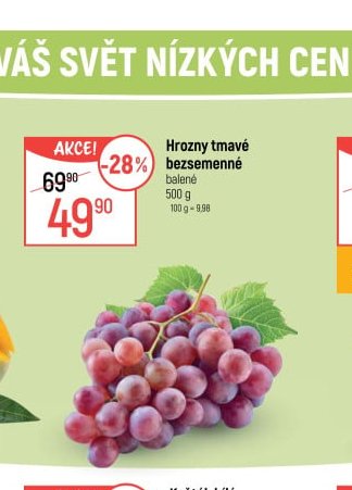 Hrozny tmavé bezsemenné