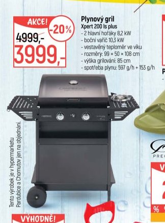 Plynový gril Xpert 200 ls plus