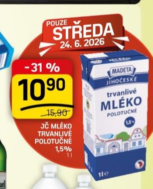 JČ MLÉKO TRVANLIVÉ POLOTUČNÉ 1,5%
