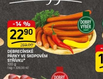DEBRECÍNSKÉ PÁRKY VE SKOPOVÉM STŘÍVKU
