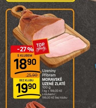Uzeniny Příbram MORAVSKÉ UZENÉ ZLATÉ