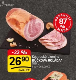 Kostlecké uzeniny BŮČKOVÁ ROLÁDA