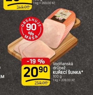 Vodňanská drůbež KUŘECÍ ŠUNKA
