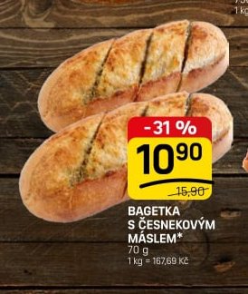 BAGETKA S ČESNEKOVÝM MÁSLEM