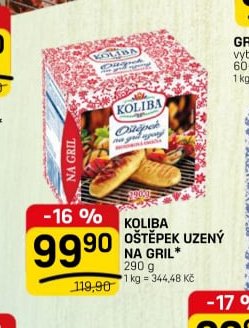 KOLIBA OŠTĚPEK UZENÝ 290g