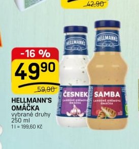 HELLMANN'S OMÁČKA 250ml